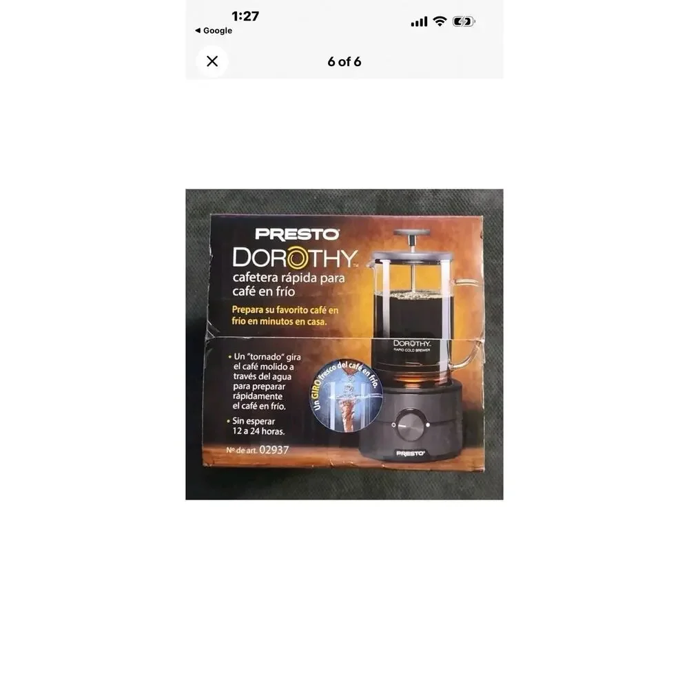 Presto 02937 Dorothy™ Electric Rapid Cold Brewer - Cold Brew at Home in 15 mins